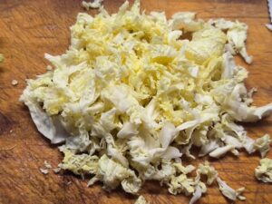 Verza tagliata a listarelle