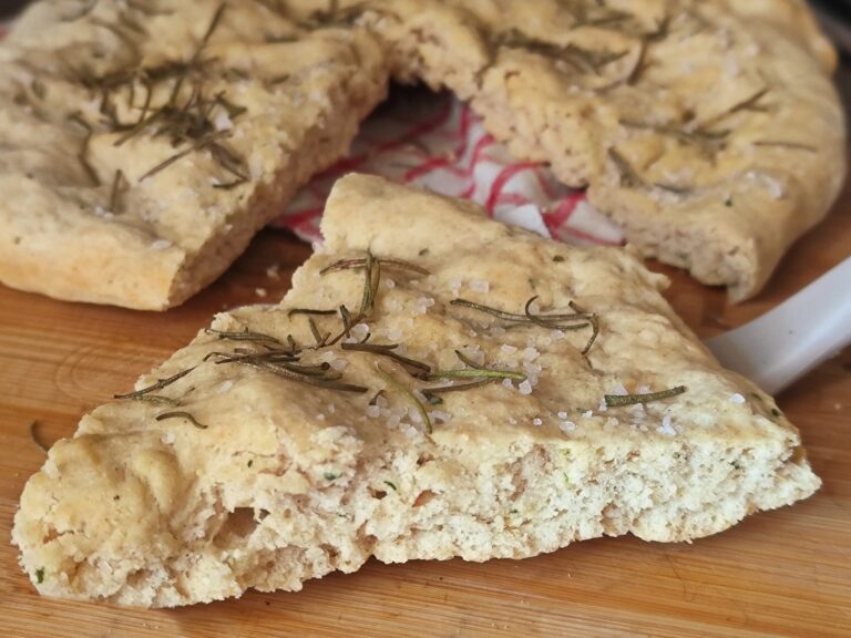 focaccia bianca in friggitrice ad aria