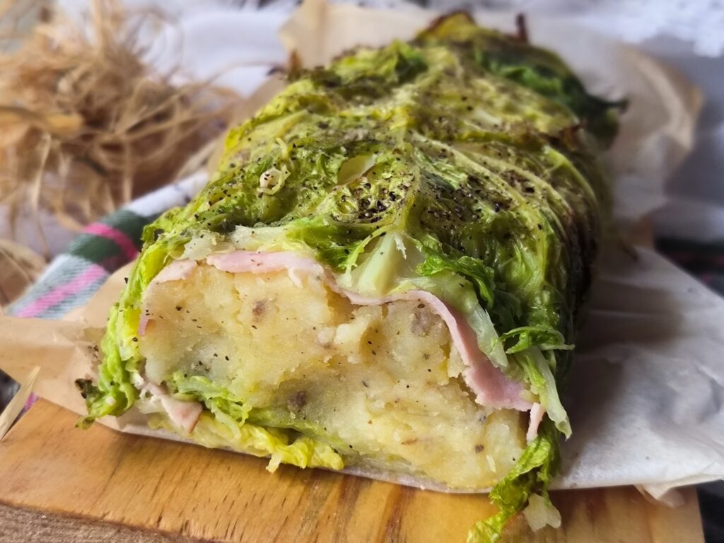 Rotolo di verza con patate